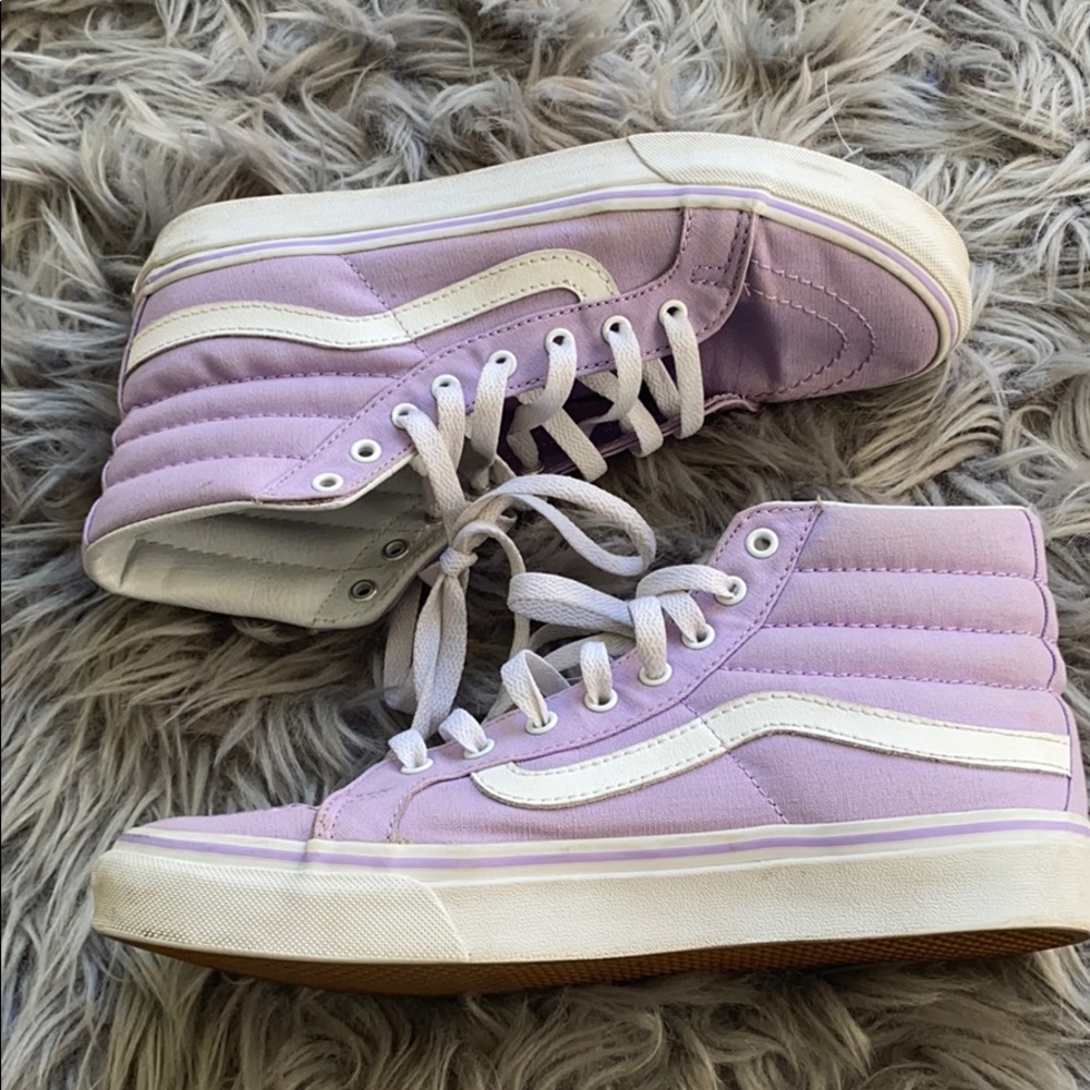 Lavender Vans hi top